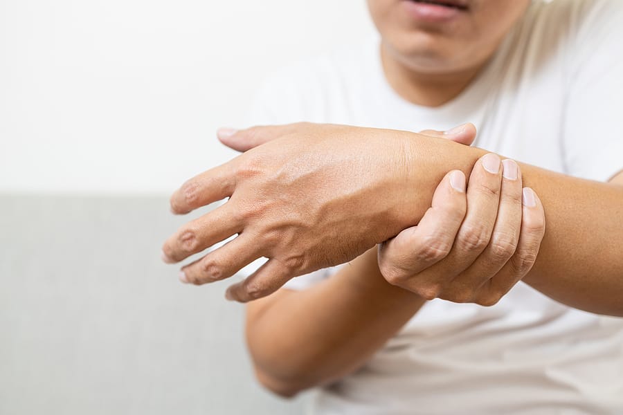 Asian Middle aged Man Suffering From Gout,rheumatoid,chronic Art
